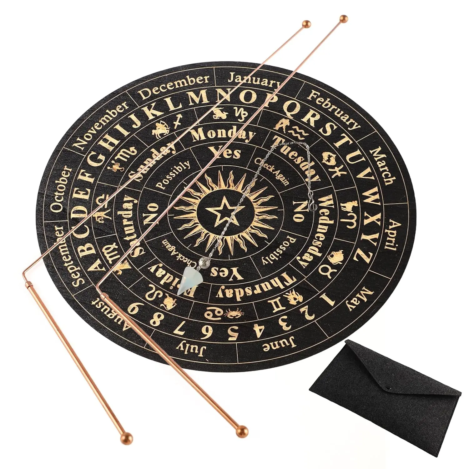 Copper Dowsing Rods - 2PCS Divining Rods+Dowsing Pendulum + Divination ...
