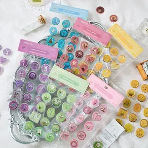 6 Count Vintage Wax Seal Stickers, 3D Envelope Sealing Stickers, Decorative DIY Supplies, Retro Style, Perfect for Scrapbooking, Crafts and Letters