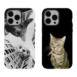 Funny Meme Cat Phone Case,Cool Cat & City Kitten Design, Shockproof Protective,for iPhone 17161514131211 Pro Max Plus for Samsung phones, suitable for both men and women.A gift for the fans