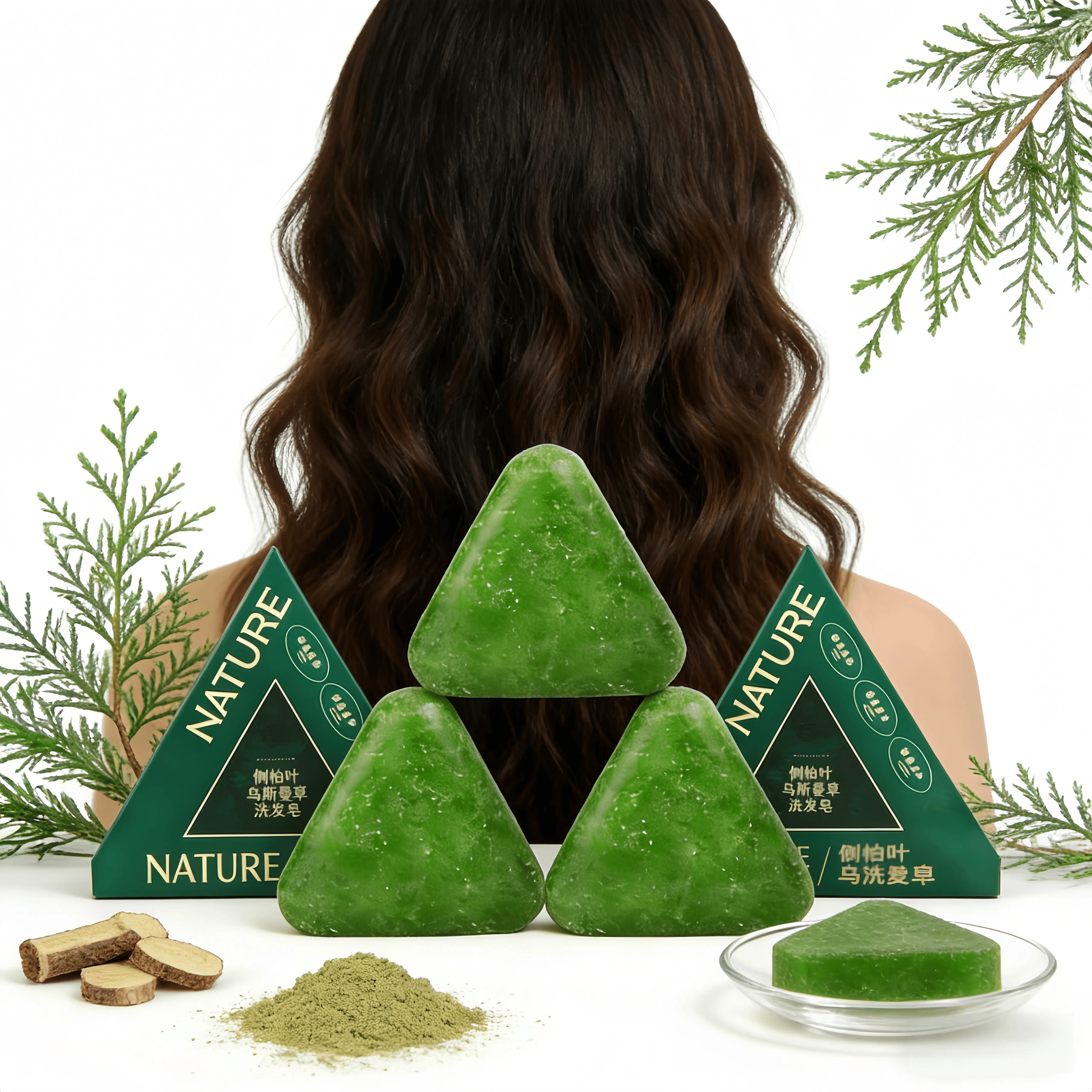 Natural Triangle Solid Bar Shampoo - 100g Multi-Pack Cleanser, Daily Gentle Hair Care Products for All Hair Types, Scalp Washing (Beauty & Personal Care, Haircare & Styling), Wash Scalp