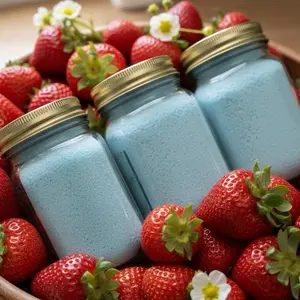 Strawberry and Cream Powder Laundry Detergent - Blue Powdered Formula for Your Laundry Needs