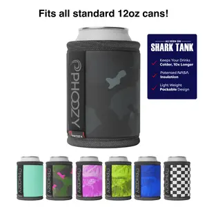 PHOOZY 12oz Standard Insulated Can Cooler – Patented spacesuit drinkware tech keeps drinks colder, longer. Weighs less than 2oz.