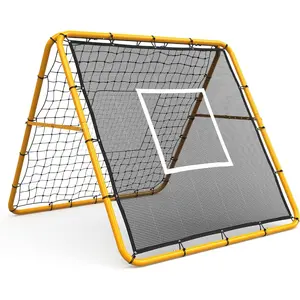 4 x 4 ft Adjustable Rebounder Net for Soccer, Baseball, and Softball – Multi-Sport Back Training Net for Passing, Throwing, and Control Practice, Easy Setup for Backyard or Field