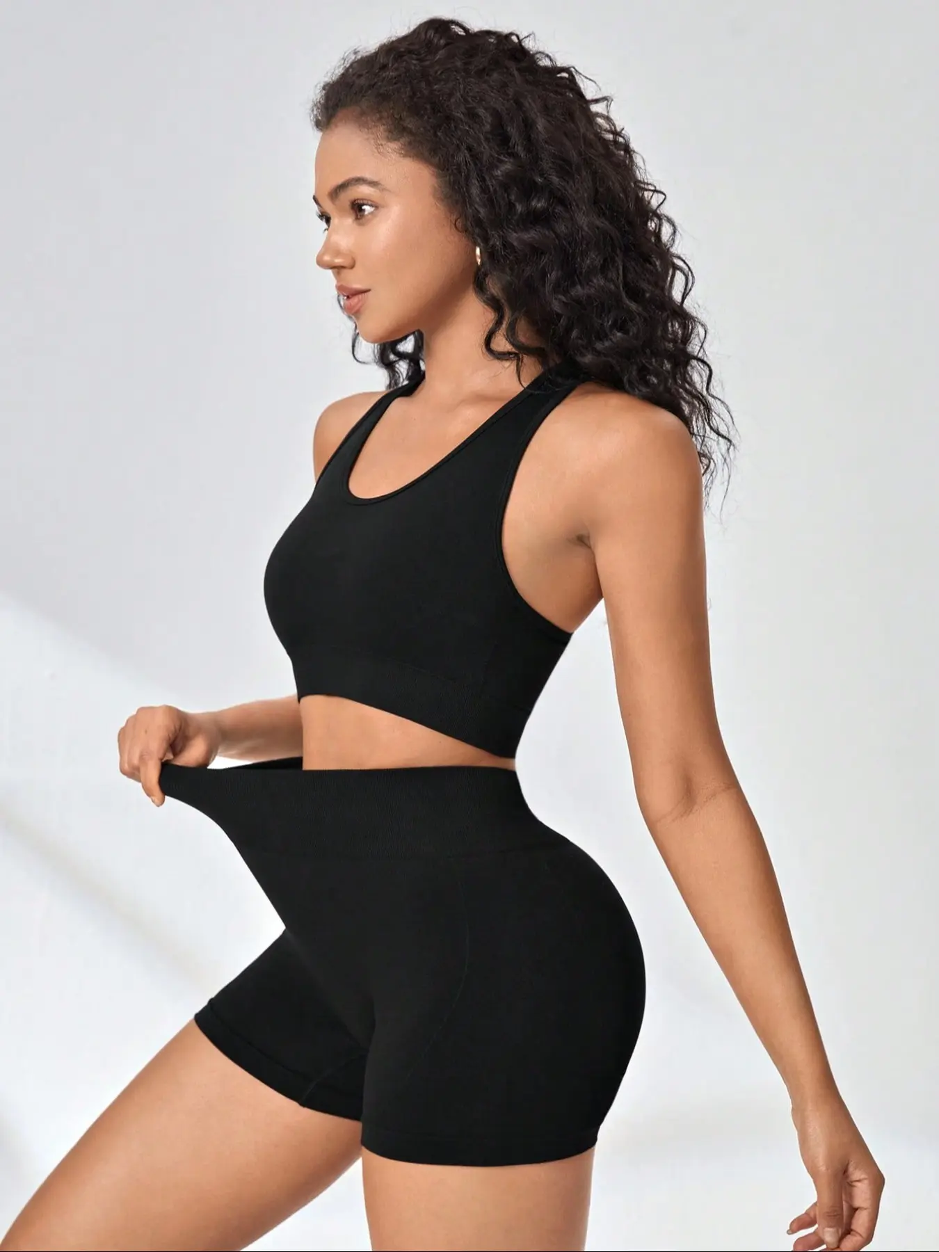 Women's Sexy Fitness Set Yoga Bra Vest Top Shorts Two-Piece, High Waist  Seamless Breathable Elastic Comfortable Gym Workout Casual Use, Activewear Fitness  Workout Running Clothes, Sports Fitness Wear - TikTok Shop