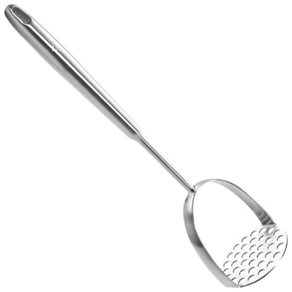 Potato Masher Stainless Steel - Mashed Potato Masher Kitchen Utensil，Potato Smasher For Potatoes, Bean, Vegetable & Fruits，Pet Food, Heavy Duty Metal Avocados Smasher Tool, Dishwasher Safe, 14 Inch