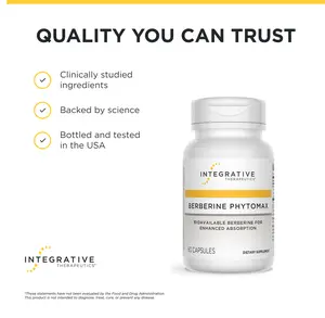 Integrative Therapeutics Berberine Phytomax - Heart & Metabolism Support* - Supplement for Cardiometabolic Health & Antioxidant Pathways Support* - Bioavailable for Enhanced Absorption - 60 Capsules