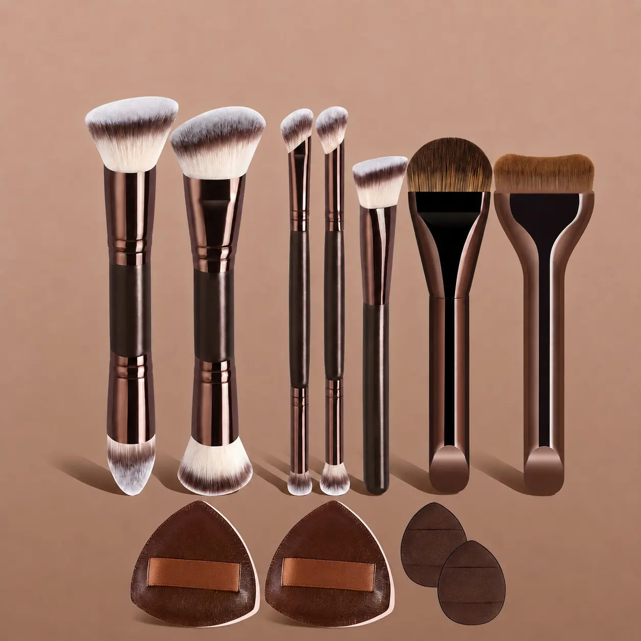 Professional Makeup Brush Set, 7/11 Pieces, Includes Foundation, Concealer, Eyeshadow, Blush Brushes, Face Makeup Brushes, Soft Synthetic Bristles, Facial Makeup Tools, Cosmetic Brush Set