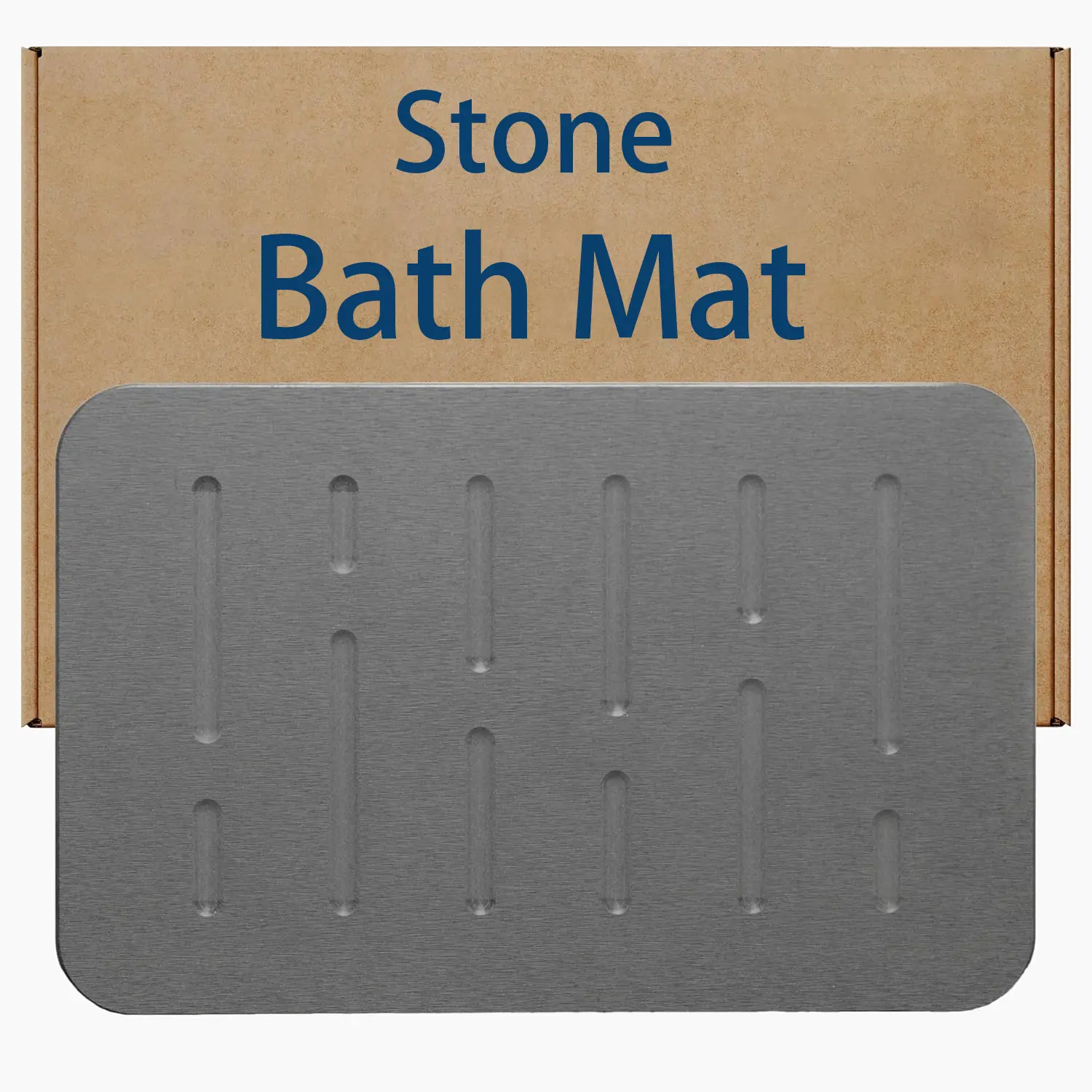 Stone Bath Mat Diatomaceous Earth Bathroom Mat, Non Slip Fast Dry Absorbent Shower Floor Mat Modern Minimalist Design