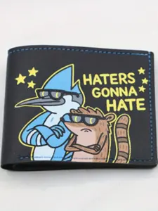 Vintage Designer Durable Bifold Wallet Haters Gonna Hate Cartoon Theme Purse, Stylish and Functional Accessory for Everyday Use Vintage Style Wallet