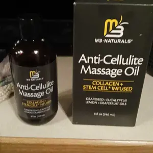 M3 Naturals Cellulite Massage Oil 8oz - Smooth the Appearance of Cellulite - Body Care & Skin Care Massage Oil - Topical Collagen and Plant Stem Cell Body Oil to Restore Texture and Elasticity - Soothing Body Oil