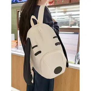 New Fashion Casual Dog Print Oxford Fabric Student Backpack, Cute Inspo-Inspired, Spring/Summer coquette  backpack