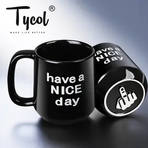 【Tycol】Funny Mother’s Day Coffee Mug for Mom – 16oz Ceramic Cup with Hidden Gesture Bottom, Viral TikTok Aesthetic Gift, Gag Mug USA