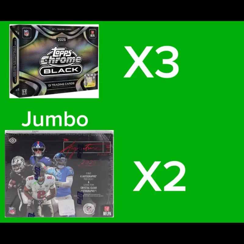 2025 Topps Chrome Black Hobby(3)/Signature jumbo(2) break #438