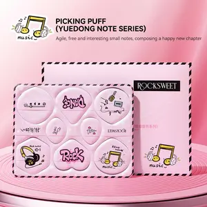 Rock Sweet Makeup Sponge Set, Soft Cotton Candy Puff, Dry & Wet Use, Replaceable Powder Puffs, Ideal for Daily Use & Gifts