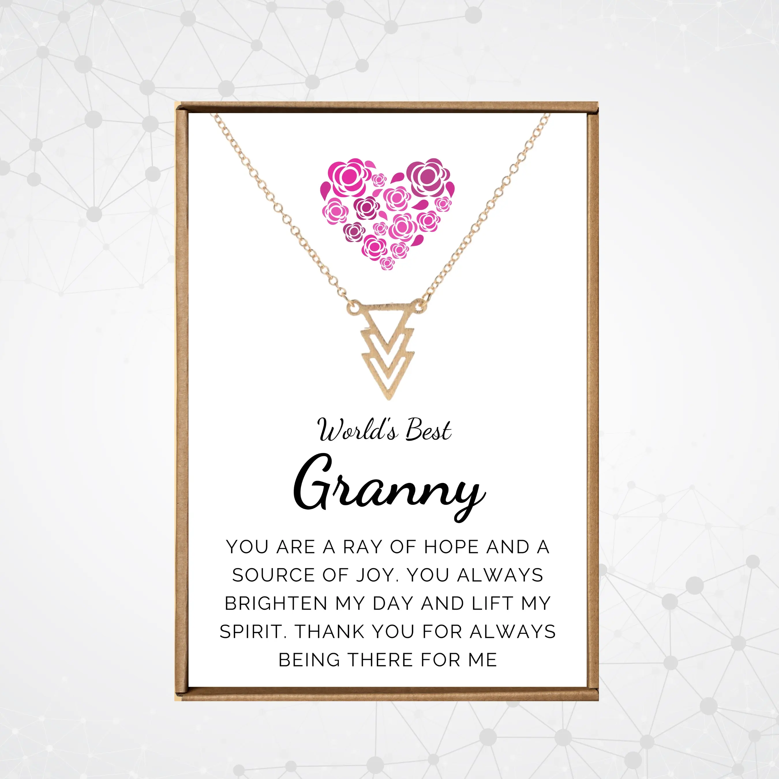 Granny gifts for grandmother necklace, Christmas gift for grandma from granddaughter, Granny necklace