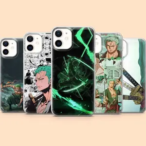 Roronoa OP Phone Case One Piece Swordsman Cover for iPhone 17 17e 16 15 14 13 12 11 Samsung S26 S25 S24 A56 A16 Pixel 10a 9A IDX Tough Polycarbonate TPU Impact Resistant Glossy Finish