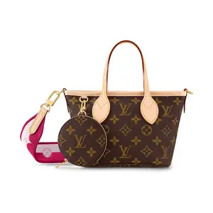 Louis Vuitton Neverfull BB Tote Bag with Detachable Strap and Monogram Coated Canvas for Women