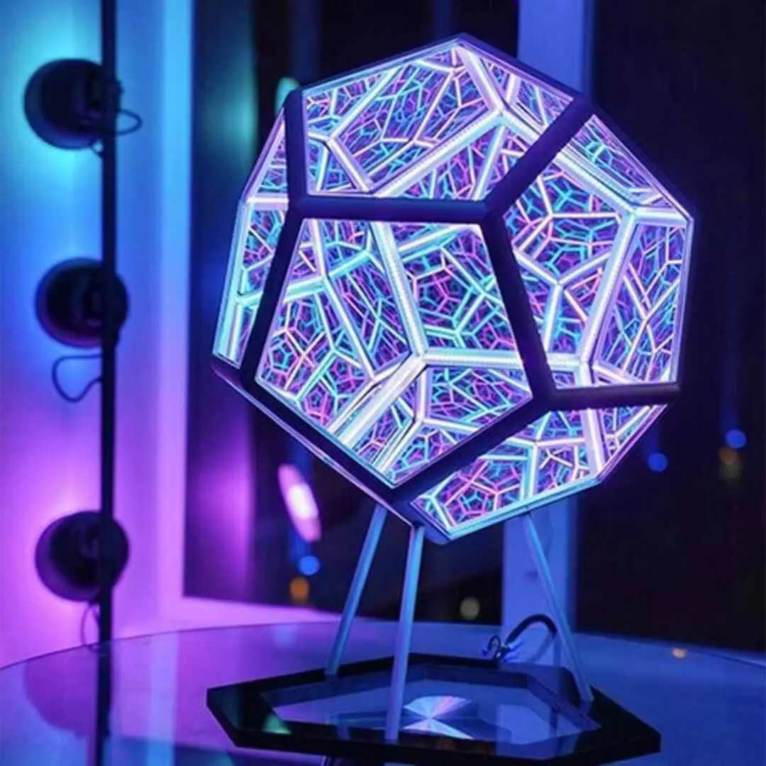 Dodecahedron Game Light, USB Plug-in Decorative Night Light, Mood Decorative Lights, Atmosphere Lamp, Multi Color LED Lights for Bedroom Living Room Home Desktop Decoration, Led Ambient Lighting