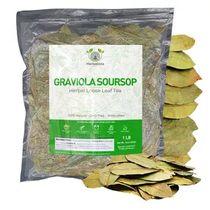 Herbalista - Premium Whole Dried Graviola Soursop Leaf 16oz (1 lb | 1,400+ Leaves) | 100% Natural Guanabana Tea | Fresh, Wildcrafted, and Authentic | Makes 120+ Cups