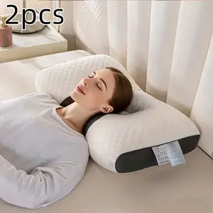 3D Spa Massage Pillow, Cervical Neck Support Pillow, Help Sleep and Protect Pillow, Soy Fiber Neck Pillow, Home Use, Living Room Bedroom Decorative Pillow