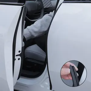 2piece Upgraded Car B Pillar Noise Reduction Seal Weatherstrip DIY Waterproof Sound Insulation Trim Custom Fit OEM Design Easy Installation Seamless Upgrade Car Interior Accessory