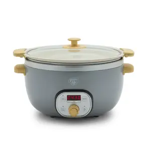 GreenLife 6 Quart Slow Cooker Water Transfer - Quartz Grey