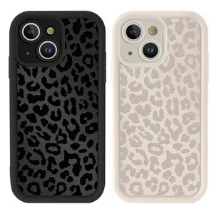 2-Pack Cute Cheetah Print Phone Case, Accessories for iPhone 17/16/15/14/13/12/11 Pro, Plus, Pro Max, X, XS, XSMAX, XR, Black White Leopard Pattern Cover Shockproof Soft Slim TPU Full Camera Lens Protective Cover for Women Girls