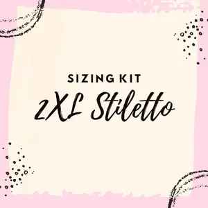 Press-on Nail Sizing Kit: 2XL Stiletto