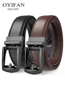 Men's Business Fashion Belt, Casual Automatic Lock Design Adjustable Belt for Work Office, Daily Clothing Decor, Trendy All-match & Exquisite Belt for Birthday Gift