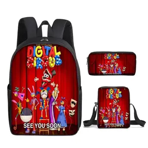 The Amazing Digital Circus School Bag THE AMAZING DIGITAL CIRCUS Elementary School Backpack Three-Piece Set
