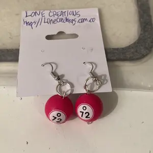 Bingo Ball number earrings