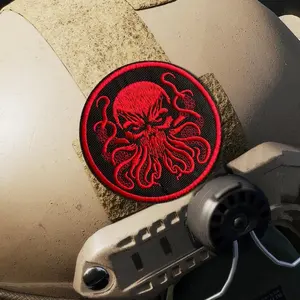 Evil Octopus Tactical Patches on Clothes Hook&Loop Embroidery Patch Military Badge Armband Backpack Decoration Stickers