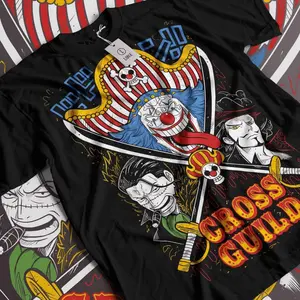 Buggy ones s piece ones s piece Pirates Cross Guild Anime Unisex Tshirt All Sizes Everyday Favorite Tee