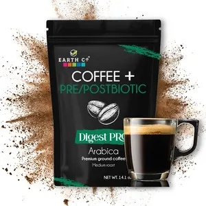 Functional Coffee Digest Pro: Prebiotics and Postbiotics - Digestive Health Supplement with Natural Ingredients for Optimal Digestion 14.1 oz Earth Co Coffee