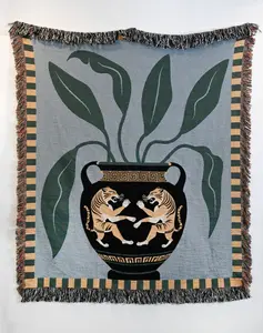 Tiger Vase Throw Blanket
