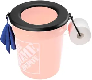 Bucket Toilet Seat, Portable Toilet Seat for 5 Gal Buckets, Camping Toilet Seat, Snap-on Toilet Seat for Outdoor, Camping, Hiking, Emergency, Car, Boat, RV Travel