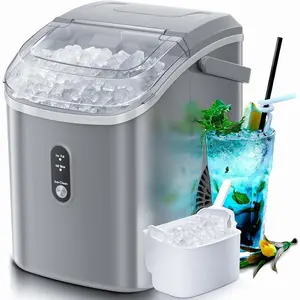 Nugget Countertop Ice Maker with Soft Chewable Pellet Ice - grey