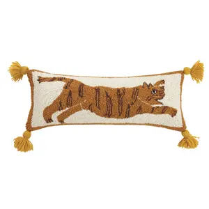 Tiger with Tassels Hook Pillow