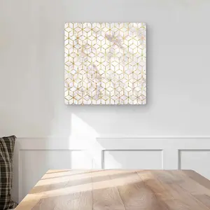212 MAIN Symmetry Geometric Aluminium Metal Print Decorative Artwork - 16x16 in, Lightweight Minimalist Design, Modern Abstract Design, Living Room Home Decor, Ideal Gift for Home Supplies Enthusiasts