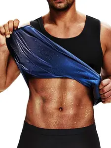 1 Count Men's Sweat Sauna Waist Trainer Tank Top, Shapewear Vest Corset Gym Exercise Sports Shirt Top, Sportswear, Athletic Compression, Shapewear Heat Trapping Pullover Sleeveless Workout Tank Top for Men Compression Fitness, Suitable For Daily,Sport