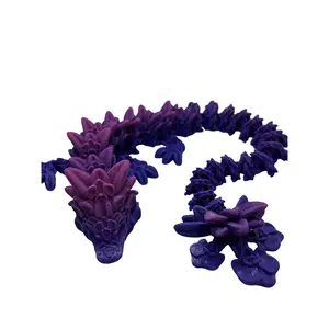 Articulated 3D Printed Orchid Dragon - Flexy Dragon - Cinderwing3D - Spring Time Dragon Decor Eye