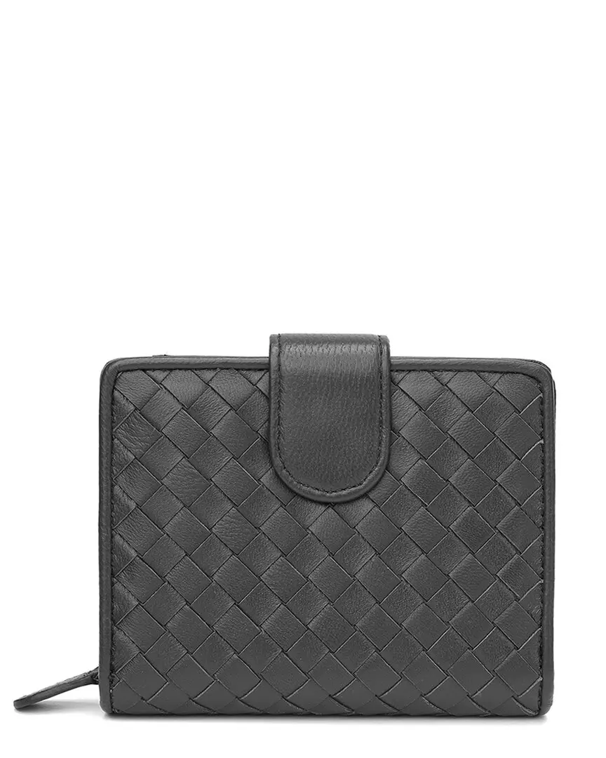Tiffany & Fred Paris Woven Leather Wallet