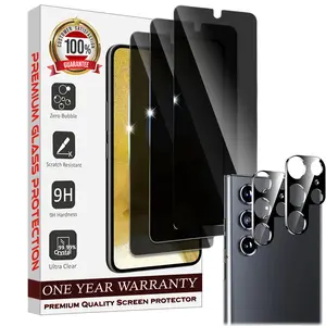 Entronix Anti-Spy Privacy Screen Protector & Camera Lens Protector Compatible with Galaxy S24 Ultra - 6-Piece Combo