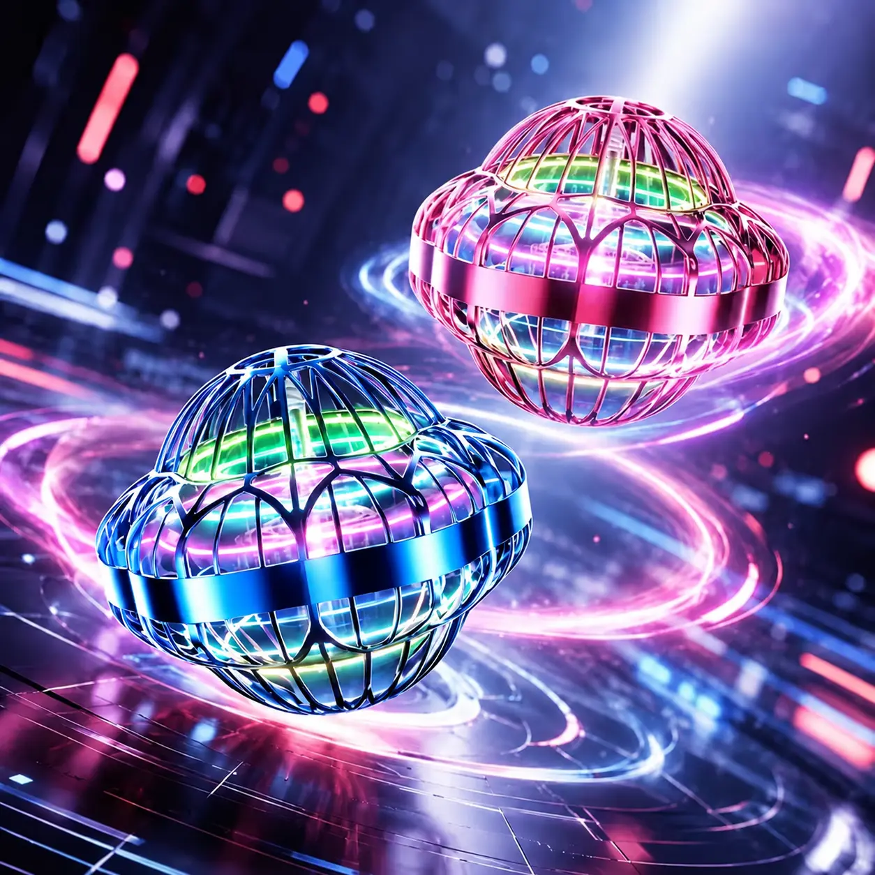 [2026 Upgraded] Flying Orb Ball with LED Lights, Hand Controlled Boomerang Hover Spinner, Interactive Flying Ball Toy, USB Rechargeable Indoor Outdoor Toy