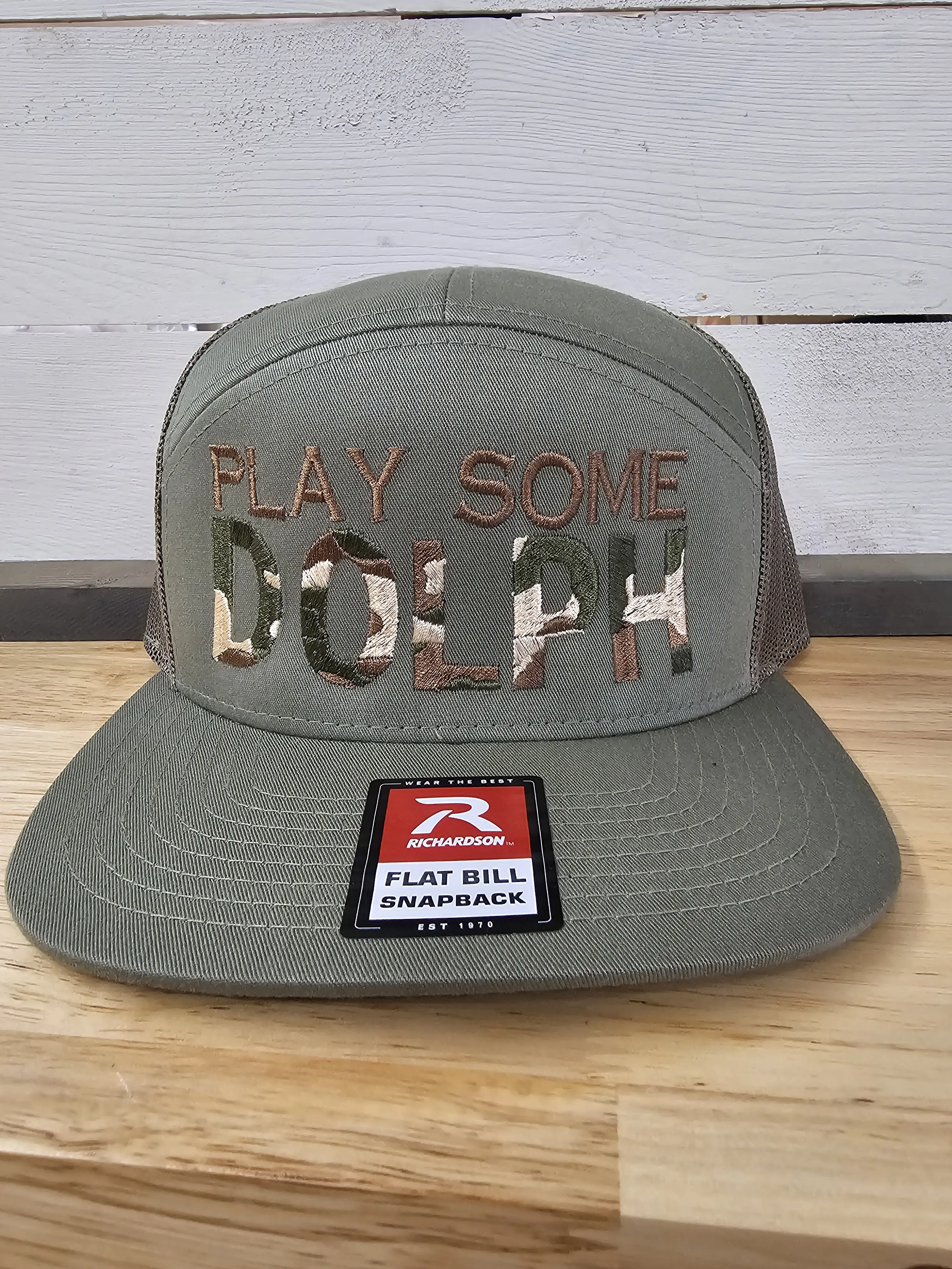 Embroidered  Play Some Dolph Script on Richardson 112 or 168 or Flexfit hat