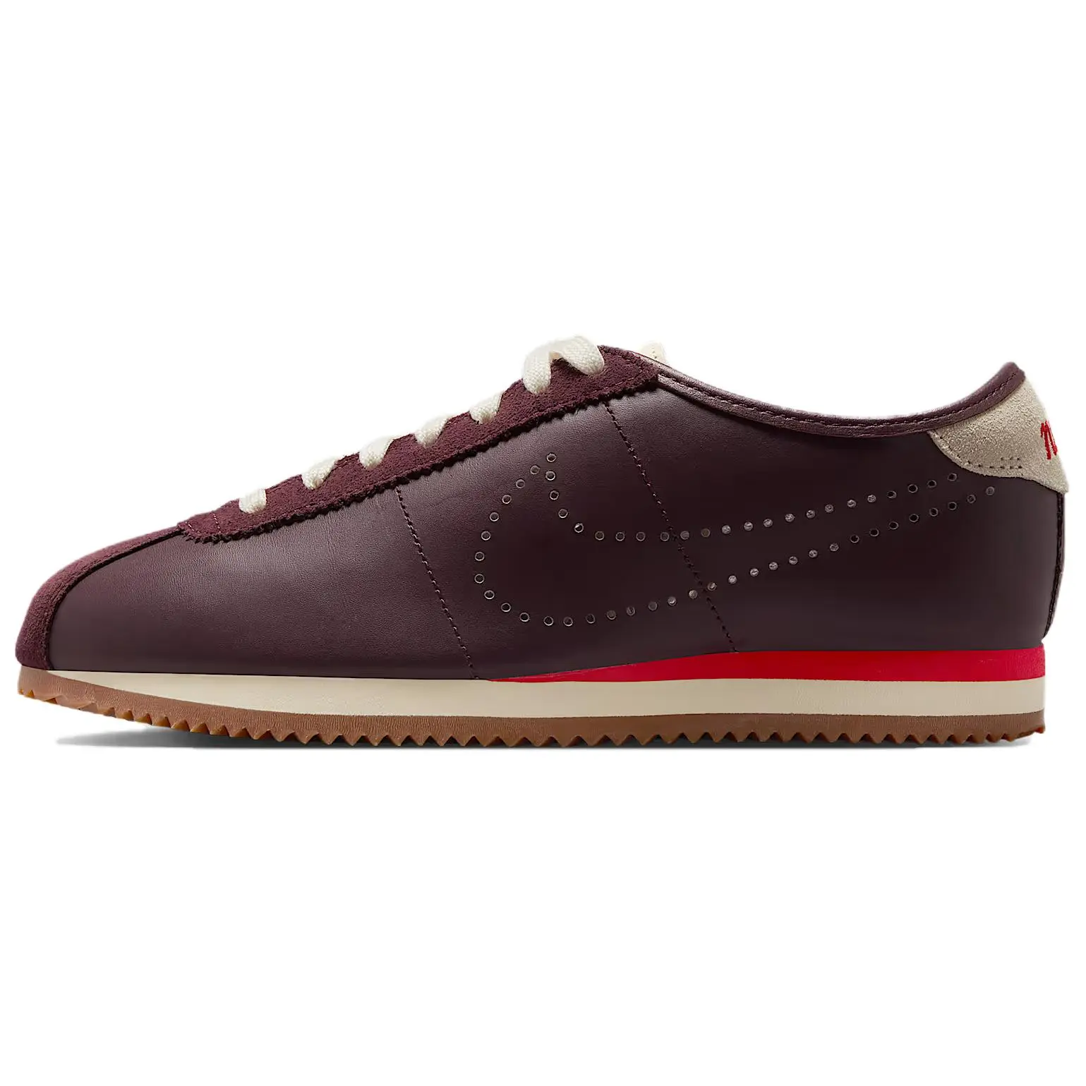 Nike Cortez Abrasion Resistant Low Top Casual Shoes Women's Burgundy Stylish Comfortable HQ1841-601