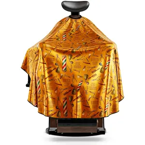Professional Barber Cape for Hair Cutting - Adjustable Neck Snap Closure, Waterproof & Hairproof Salon Styling Cape for Men, Women, Kids | Premium Salon Quality Barber Supplies & Accessories for Barbers, Hairdressers, Barber Shop & Home Use