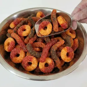 Aliens Poop Revolcado Gummy Mix 1 Pound| Chamoy Spicy Mexican Candy with Chili Powder(Watermelon Rings, Peach Rings & Worms)