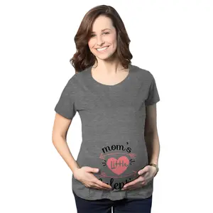 Maternity Moms Little Valentines Day Cute Announcement Baby Pregnancy T Shirt Funny Graphic Maternity Tee Cute Pregnancy Tees With Plus Sizes Pregnant Love Maternity Wear Maternity Shirts Dark Grey