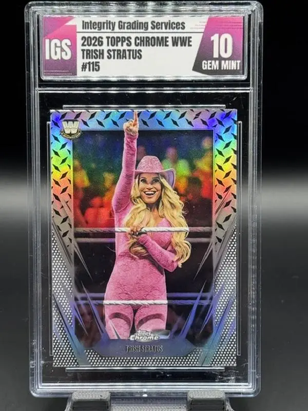 2026 Topps Chrome WWE Trading Card Trish Stratus #115 Graded GEM MINT 10